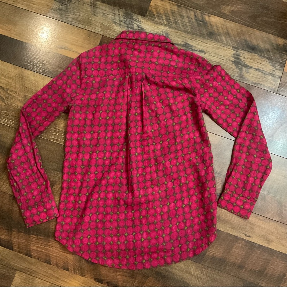 Sundance Floral Joy Circle Print Button Down Top S - Picture 4 of 5